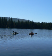 Kayakers at Lake Kapowsin
