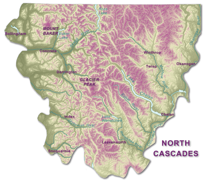 cascade range map
