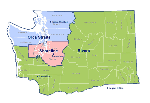 Aquatic Districts and Land Managers Map | WA - DNR