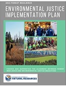 forest resilience division environmental justice implementation plan cover